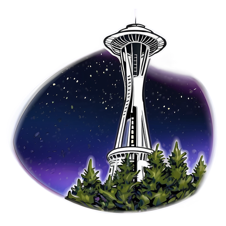 Space Needle Drawing Png Cpj PNG Image