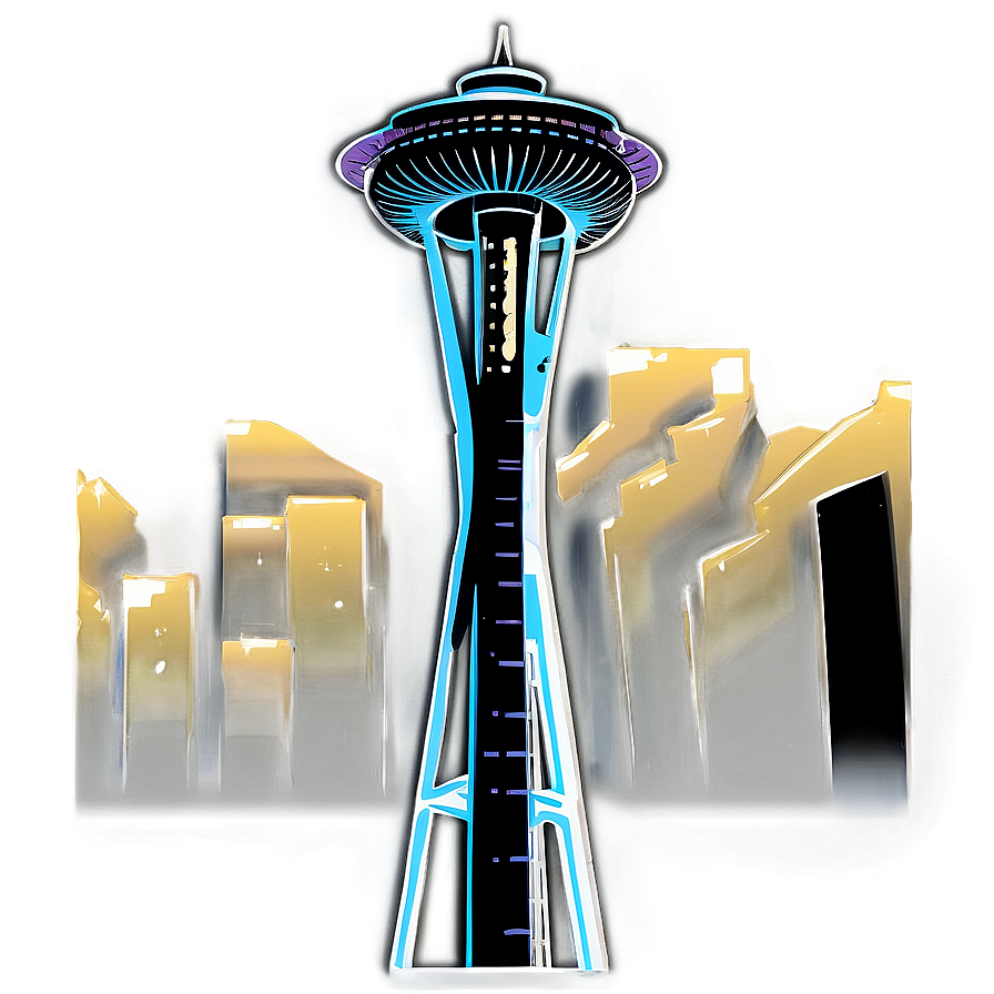 Space Needle Night View Png 06122024 PNG Image