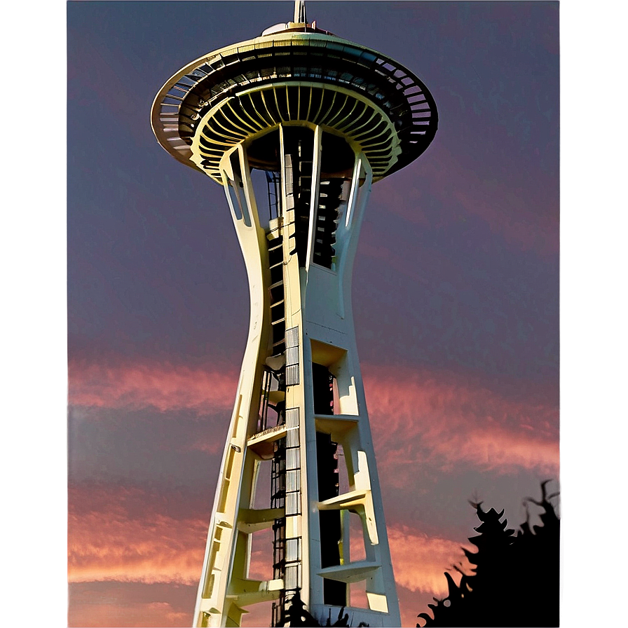 Space Needle Sunset Png 98 PNG Image