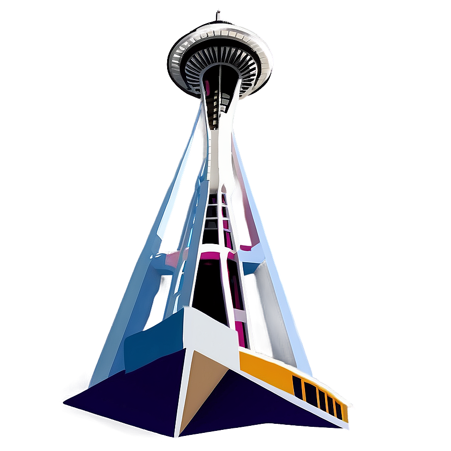 Space Needle Tower Png Pra63 PNG Image