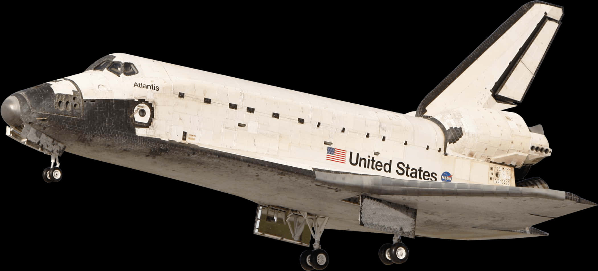 Space_ Shuttle_ Atlantis_ Profile_ View PNG Image