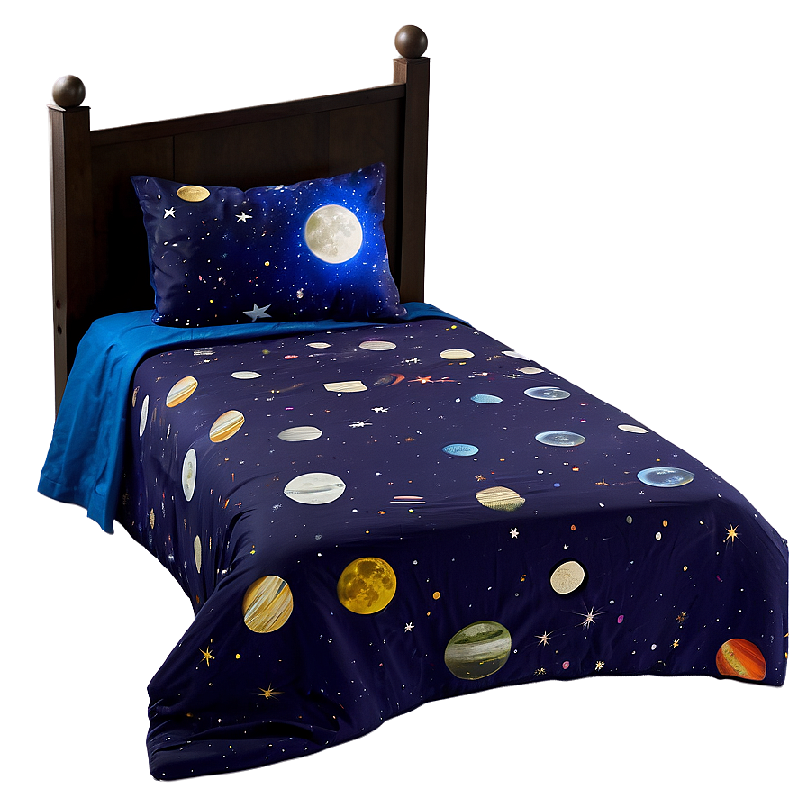 Space Themed Bed Sheets Png Tbk PNG Image