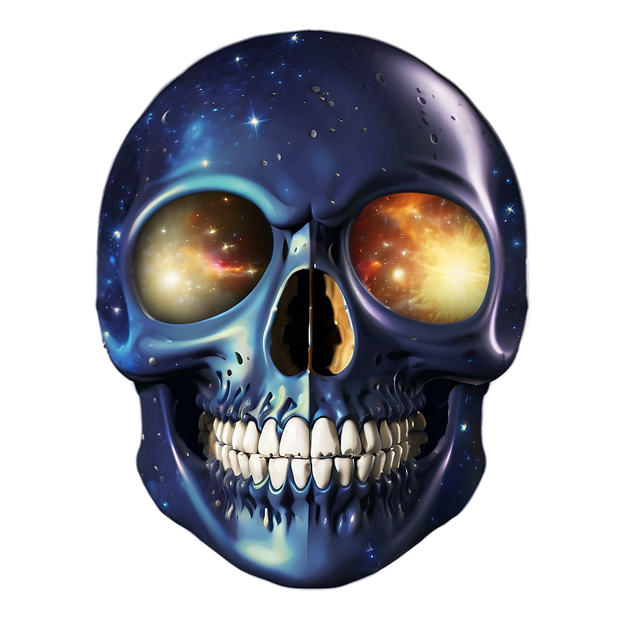 Space-themed Skull Face Png Ujq PNG Image