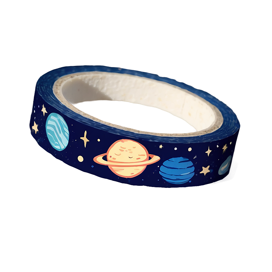 Space Themed Washi Tape Aesthetic Png 24 PNG Image