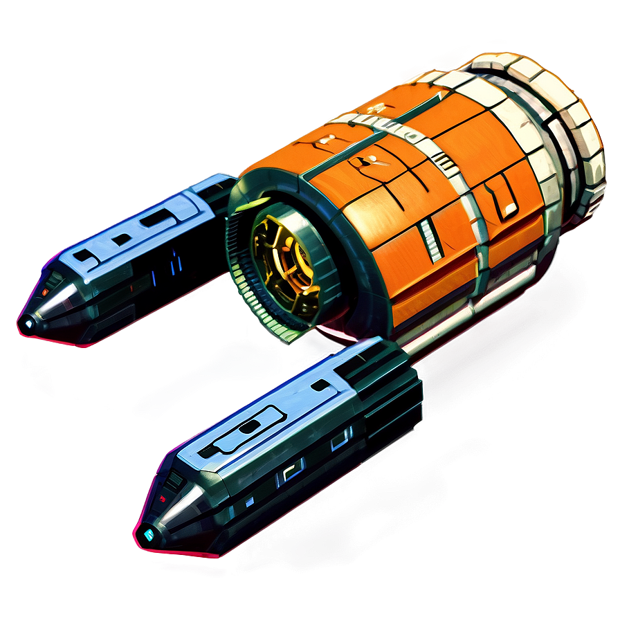 Spaceship With Cargo Module Png Jne76 PNG Image