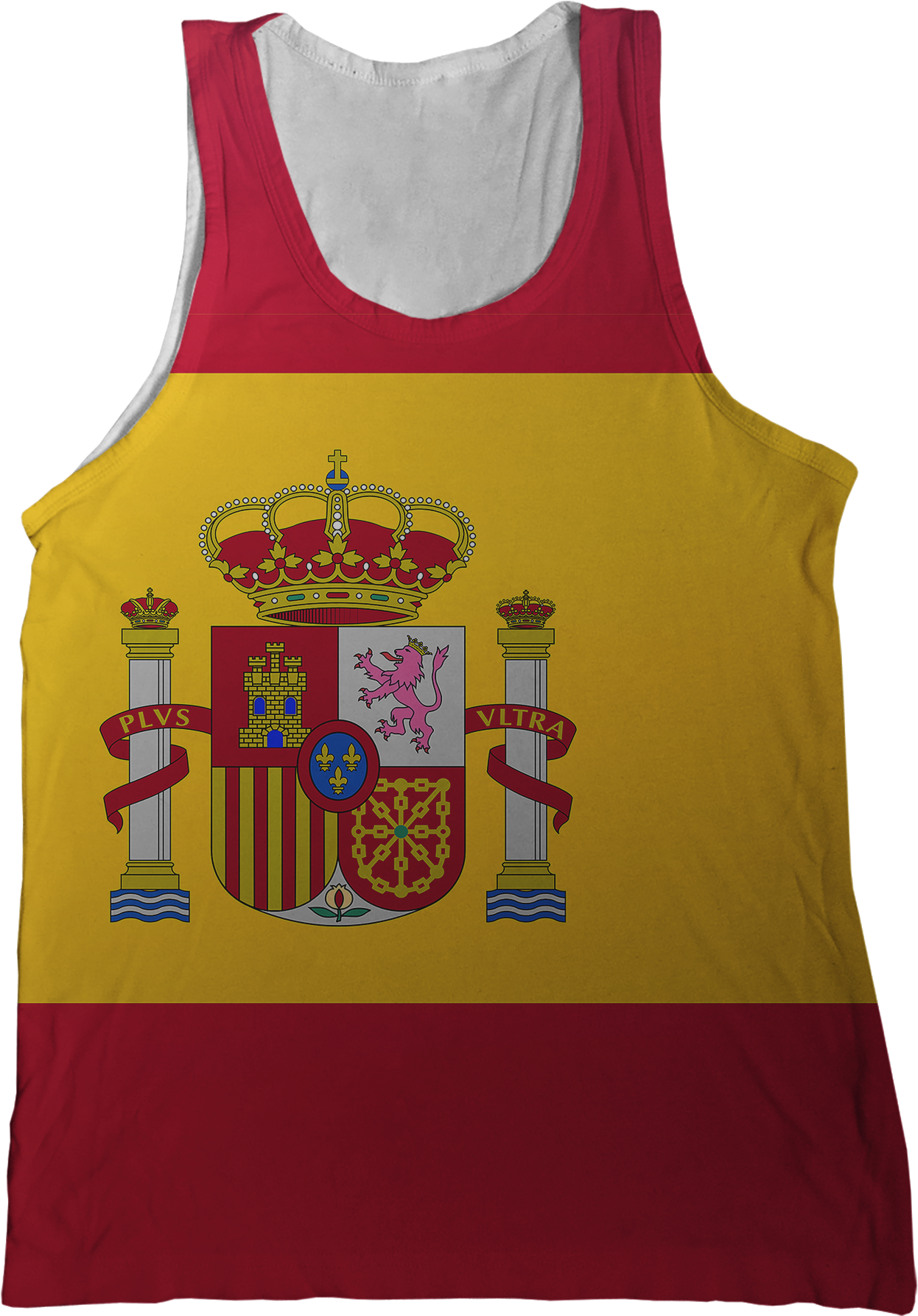 Spain Flag Tank Top Design PNG Image