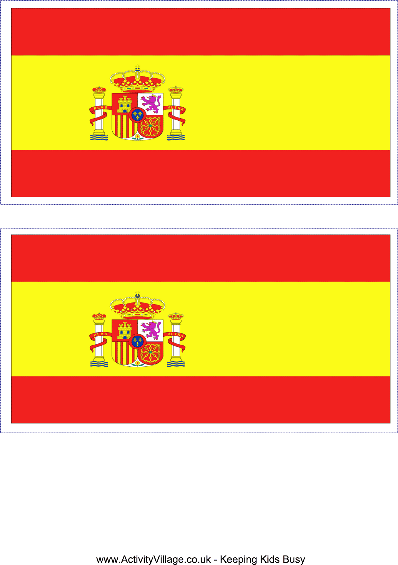 Spanish Flag Comparison PNG Image