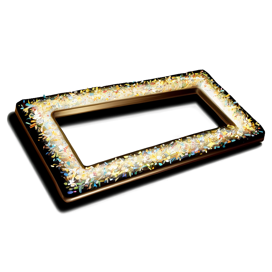 Sparkle Glitter Line Frame Png 34 PNG Image