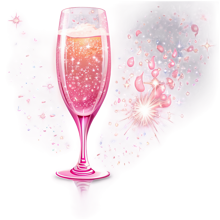 Sparkle Pink Champagne Festivity Png 78 PNG Image