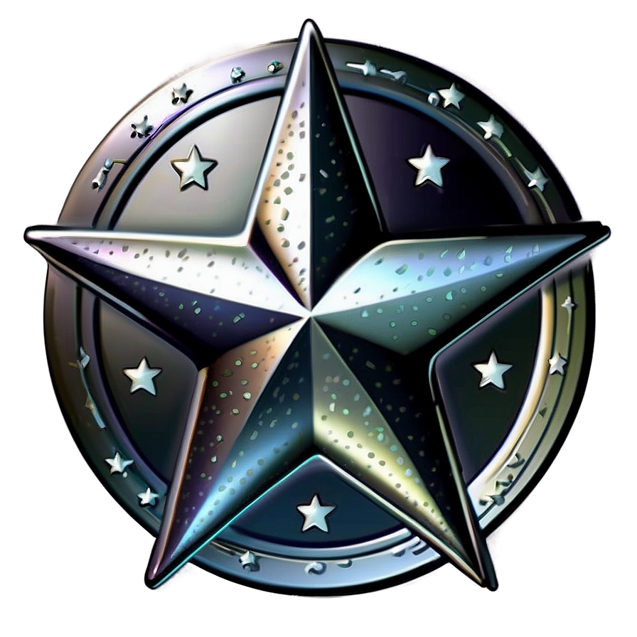 Sparkle Star Emblem Png 06212024 PNG Image