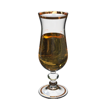 Sparkling Beveragein Elegant Glass PNG Image