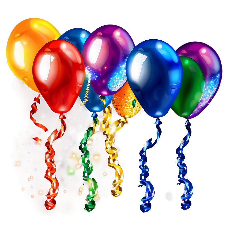 Sparkling Birthday Balloon Png Vyd PNG Image