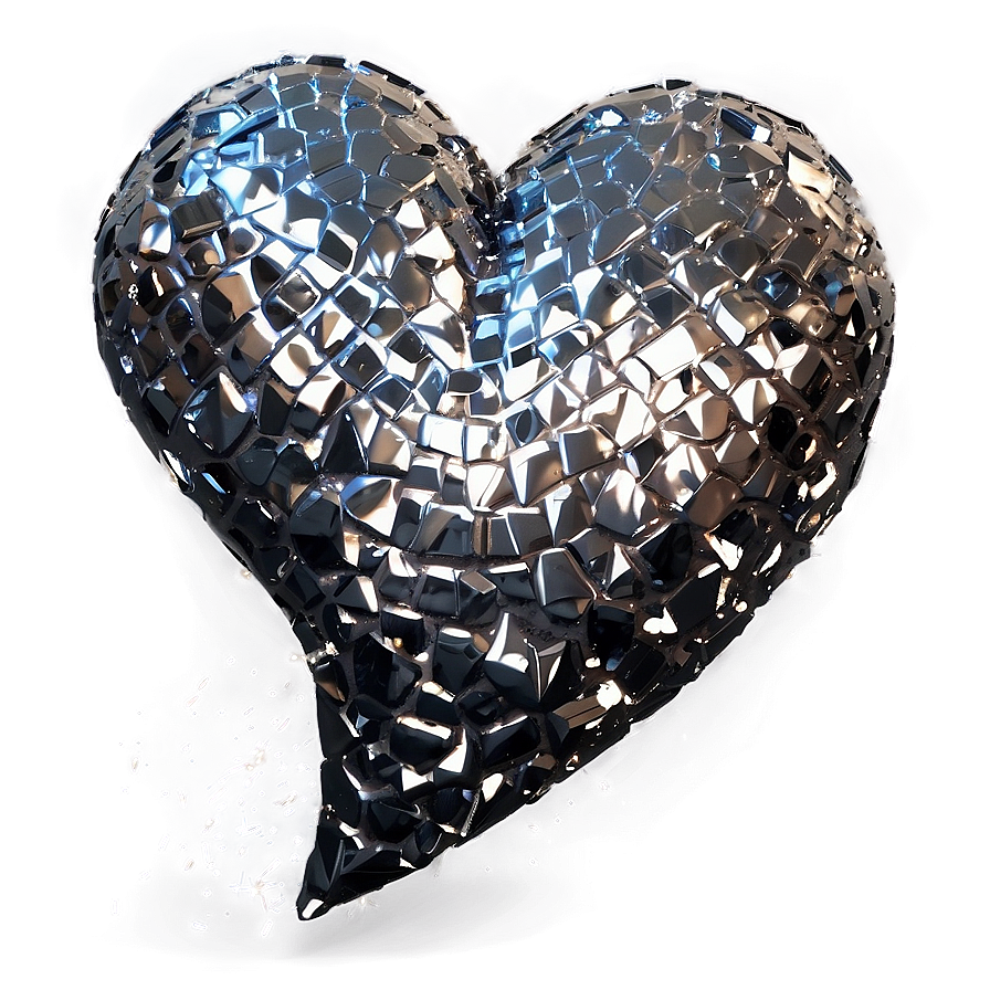 Sparkling Black Broken Heart Png Dnp PNG Image