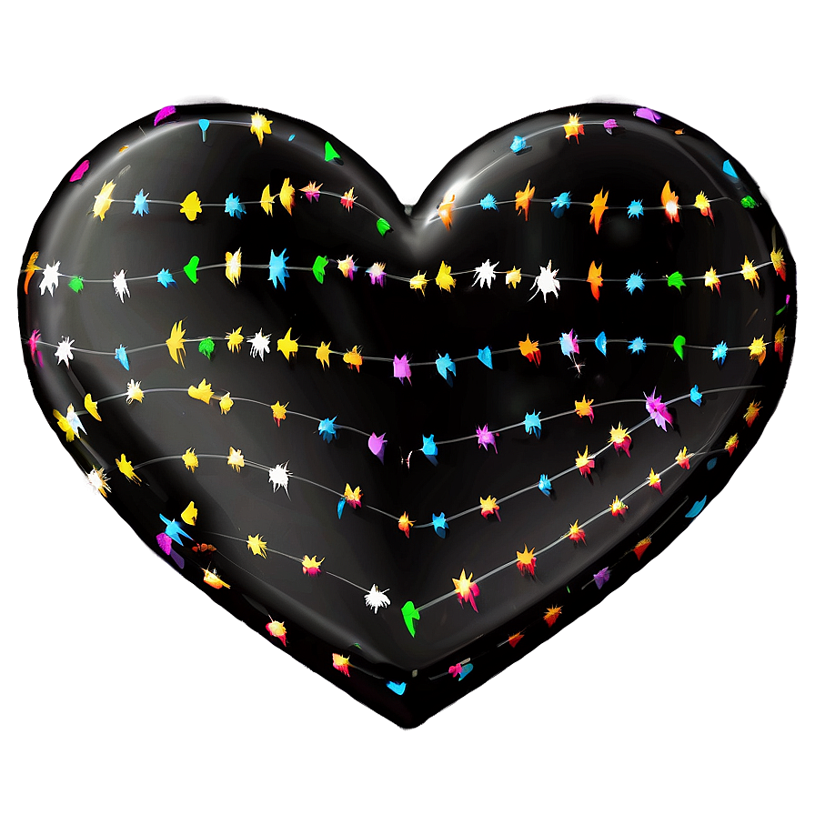 Sparkling Black Heart Png Fkn PNG Image