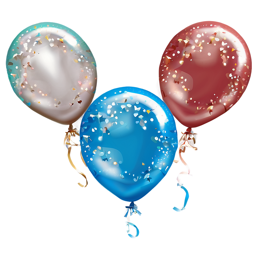 Sparkling Blue Balloons Png 06122024 PNG Image