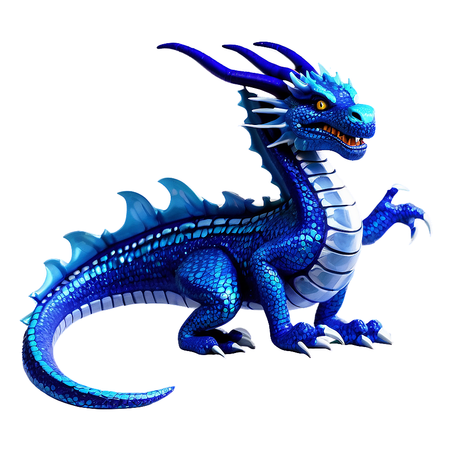 Sparkling Blue Dragon Png 06252024 PNG Image