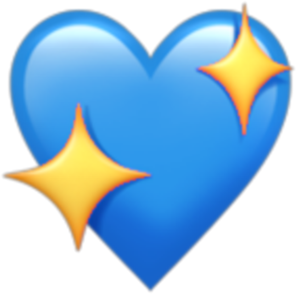 Sparkling_ Blue_ Heart_ Emoji PNG Image