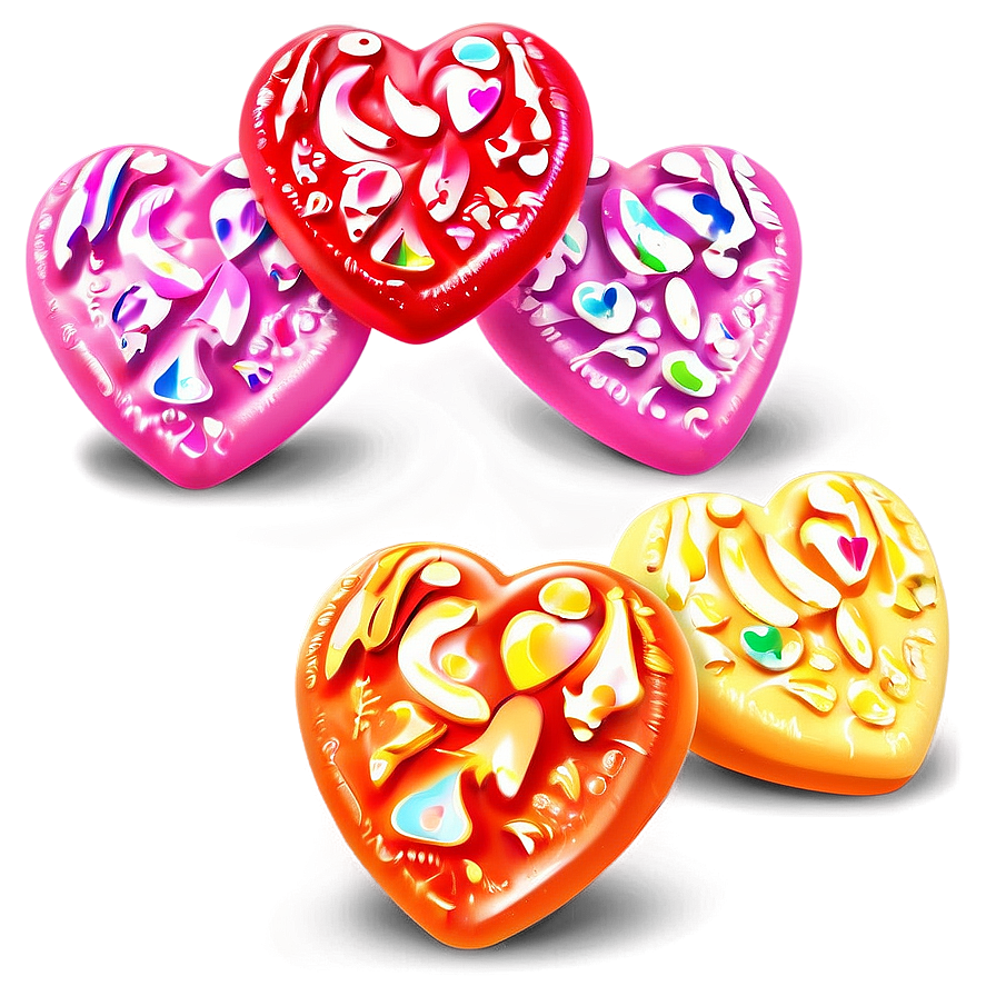 Sparkling Candy Hearts Png Qkj97 PNG Image