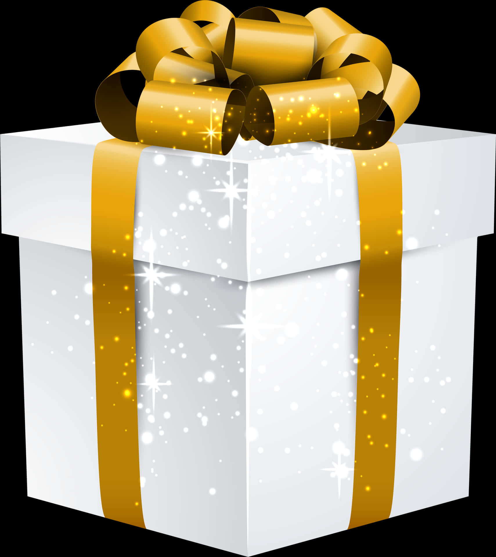 Sparkling Christmas Gift Box PNG Image