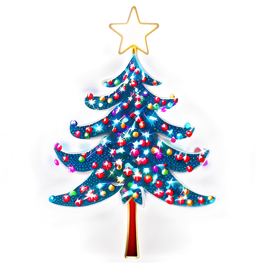 Sparkling Christmas Tree Illustration Png 56 PNG Image