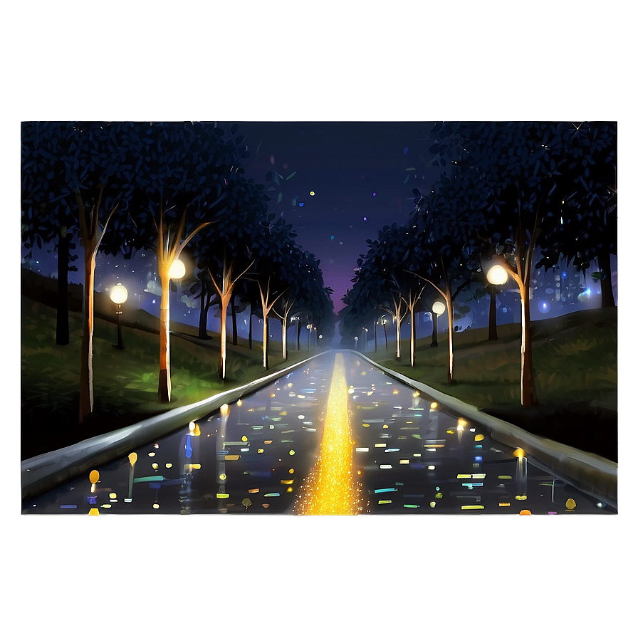 Sparkling City Lights Path Png Ycl15 PNG Image