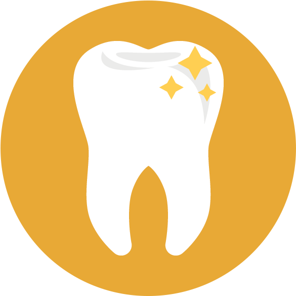 Sparkling Clean Tooth Icon PNG Image