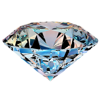 Sparkling Cut Diamond Graphic PNG Image