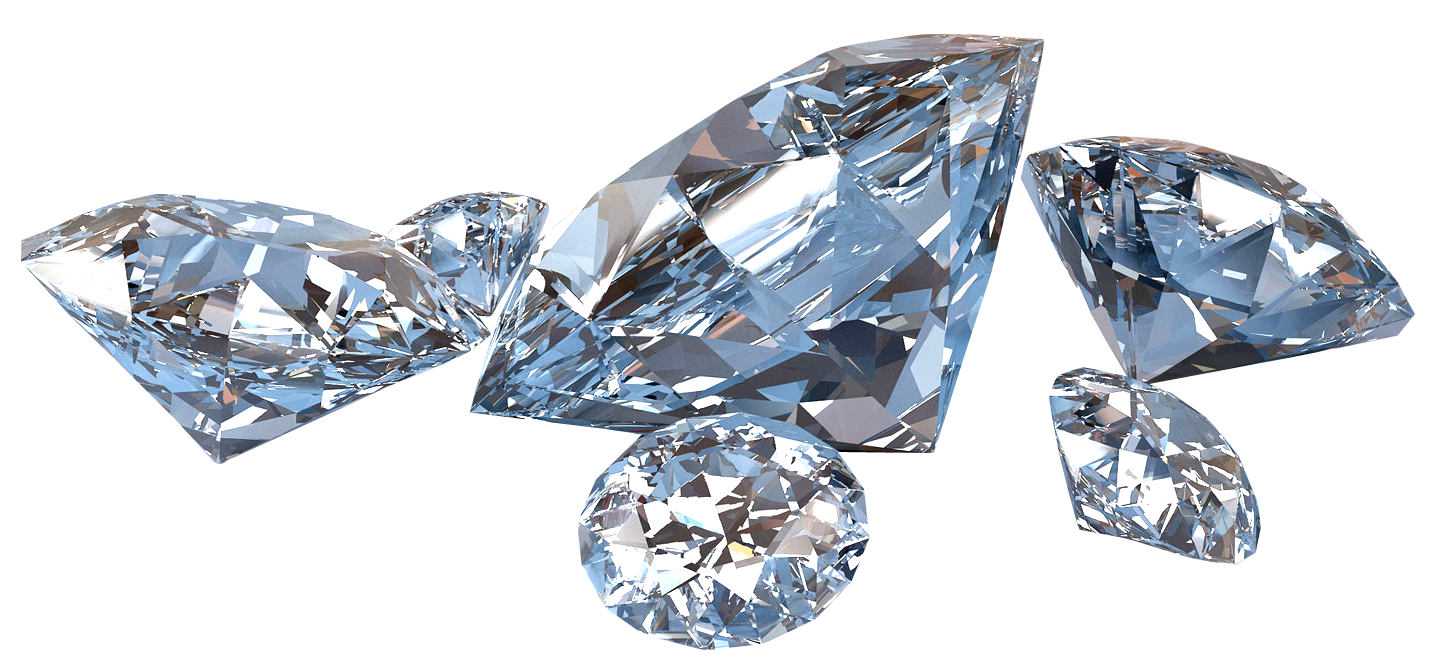 Sparkling Cut Diamonds Collection PNG Image