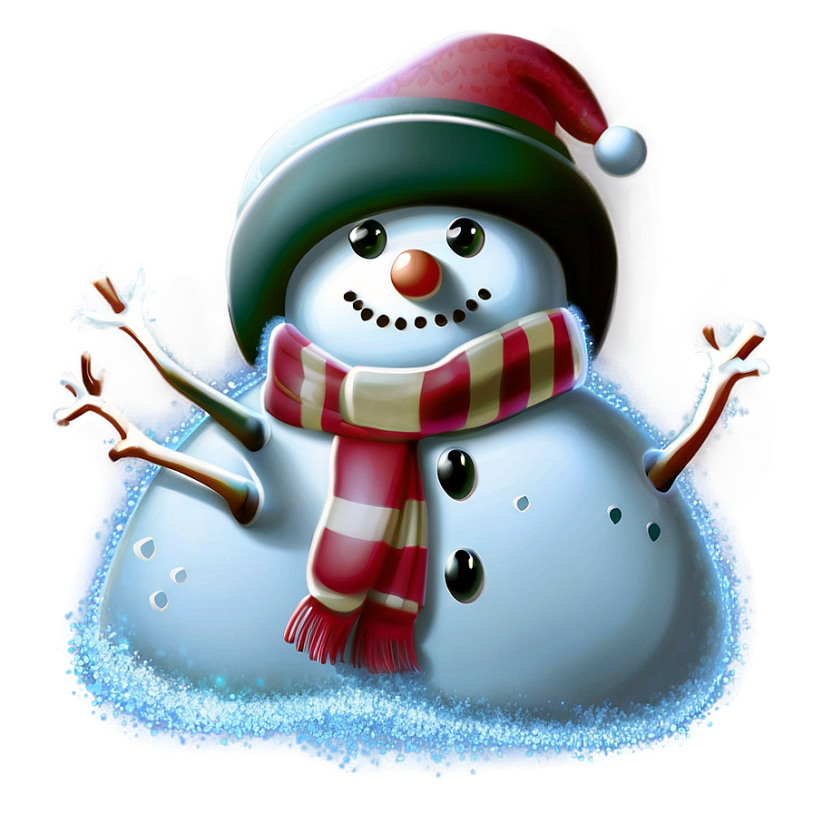 Sparkling December Snowman Png 35 PNG Image