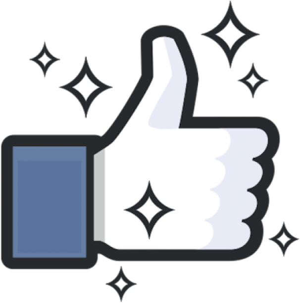 Sparkling Facebook Like Icon PNG Image