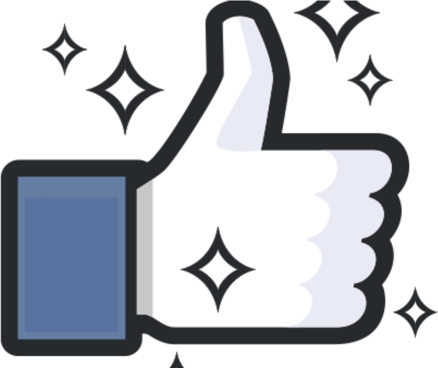 Sparkling Facebook Like Icon PNG Image