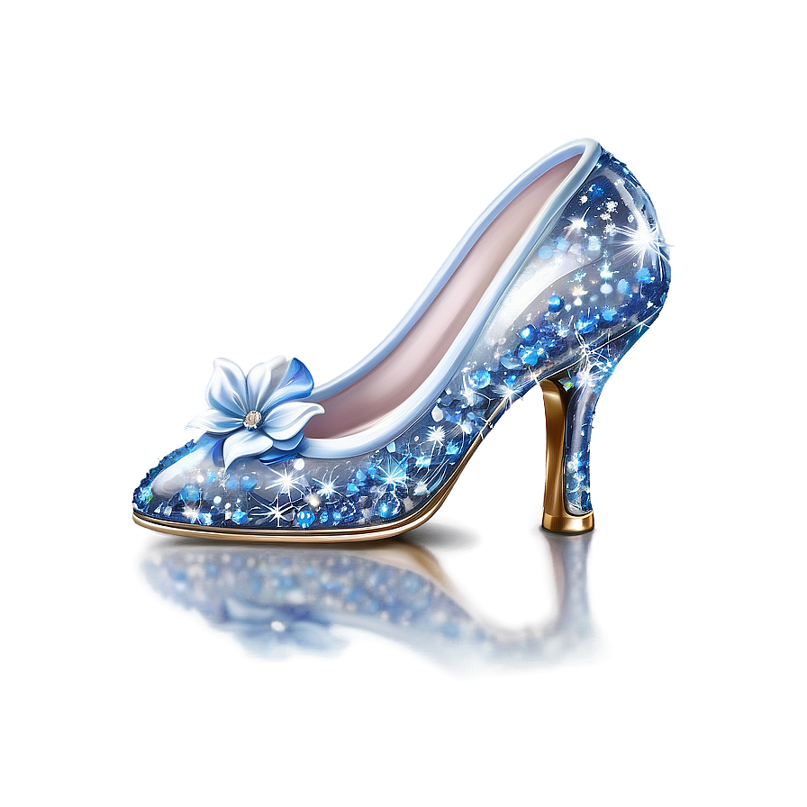 Sparkling Glass Slipper High Resolution Png 06132024 PNG Image