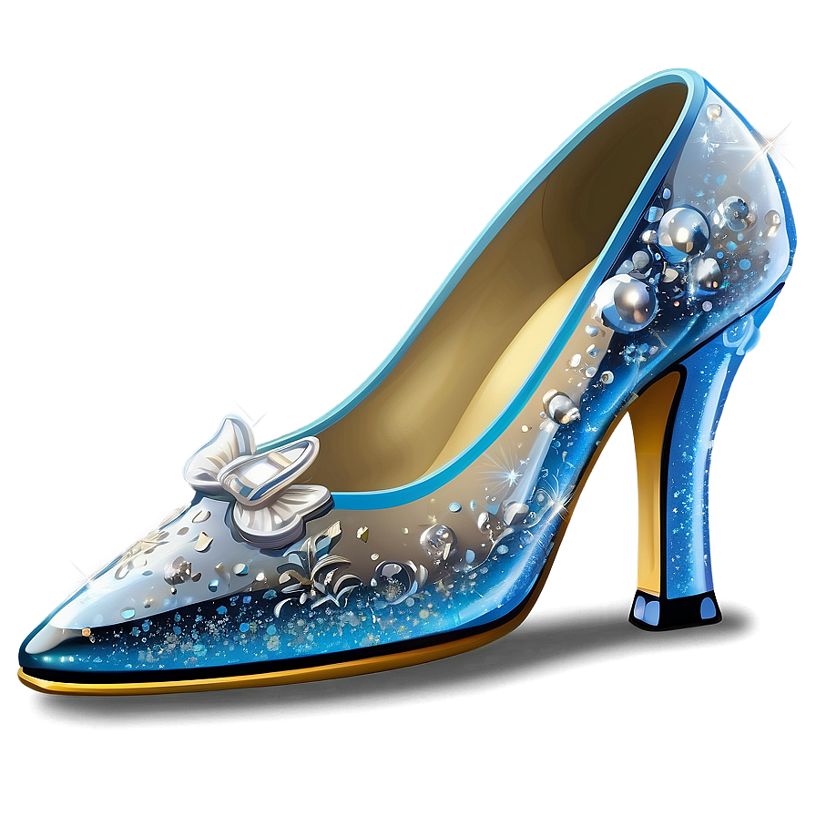 Sparkling Glass Slipper High Resolution Png Lne PNG Image