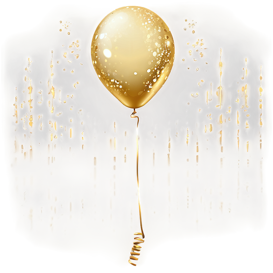 Sparkling Gold Balloon Png Dwa14 PNG Image