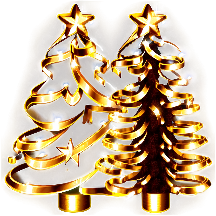 Sparkling Gold Christmas Tree Lights Png 06282024 PNG Image