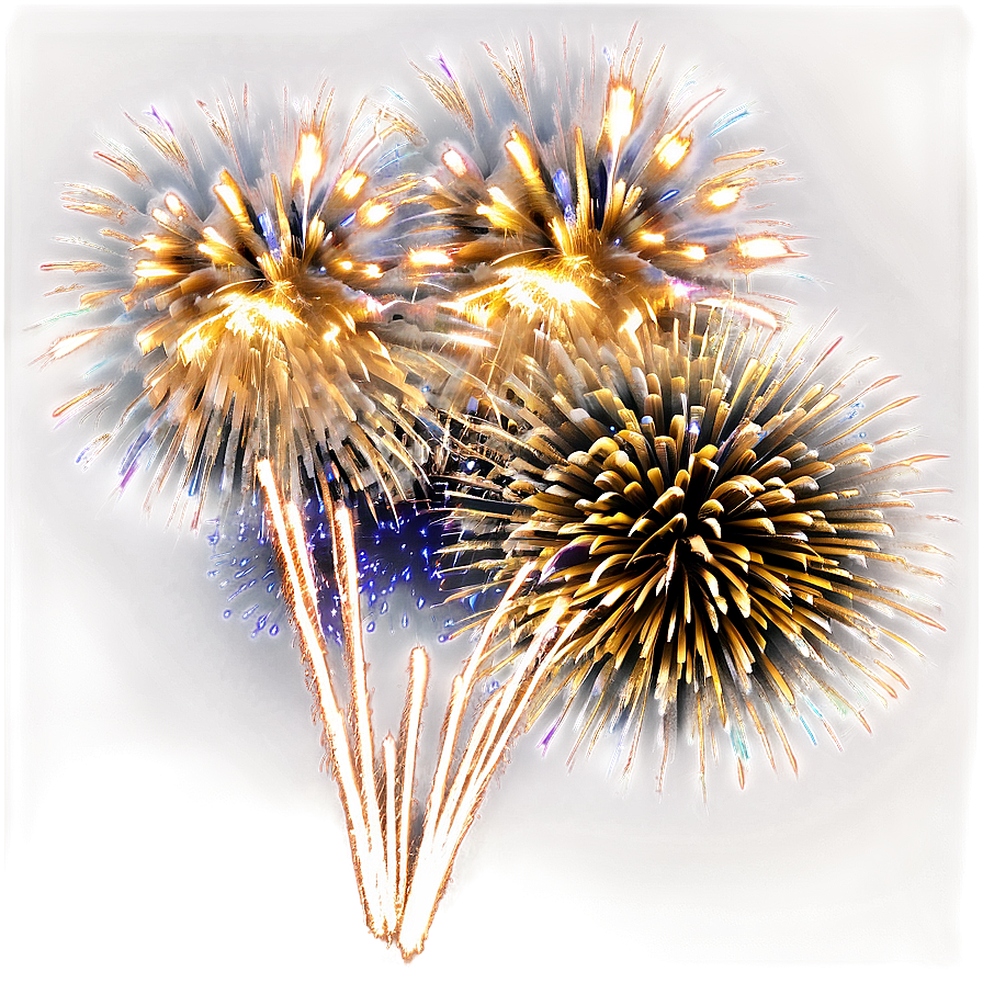 Sparkling Gold Fireworks Night Png Xln86 PNG Image