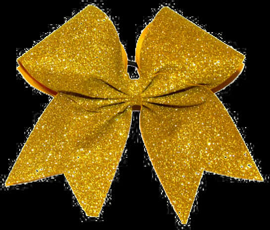 Sparkling Golden Bow Clipart PNG Image