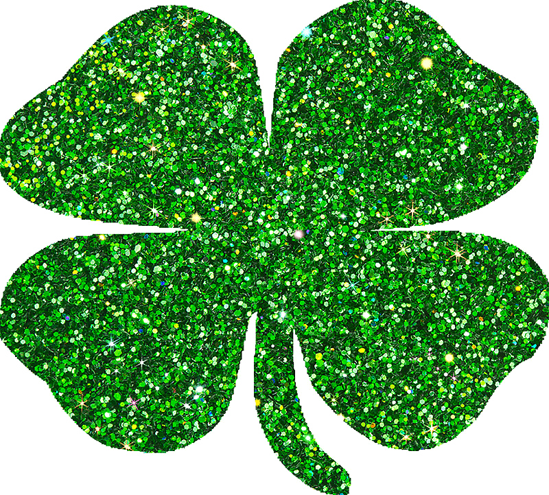 Sparkling Green Four Leaf Clover.png PNG Image