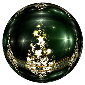 Sparkling Green Orb PNG Image