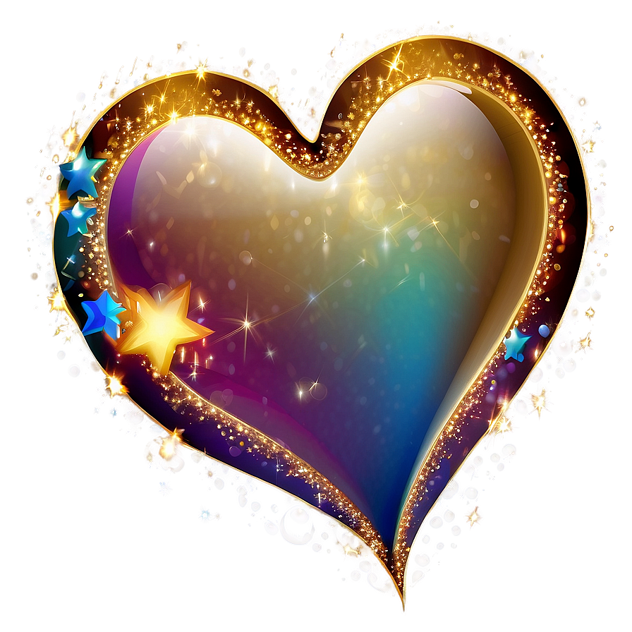 Sparkling Heart Clipart Png Fyp65 PNG Image