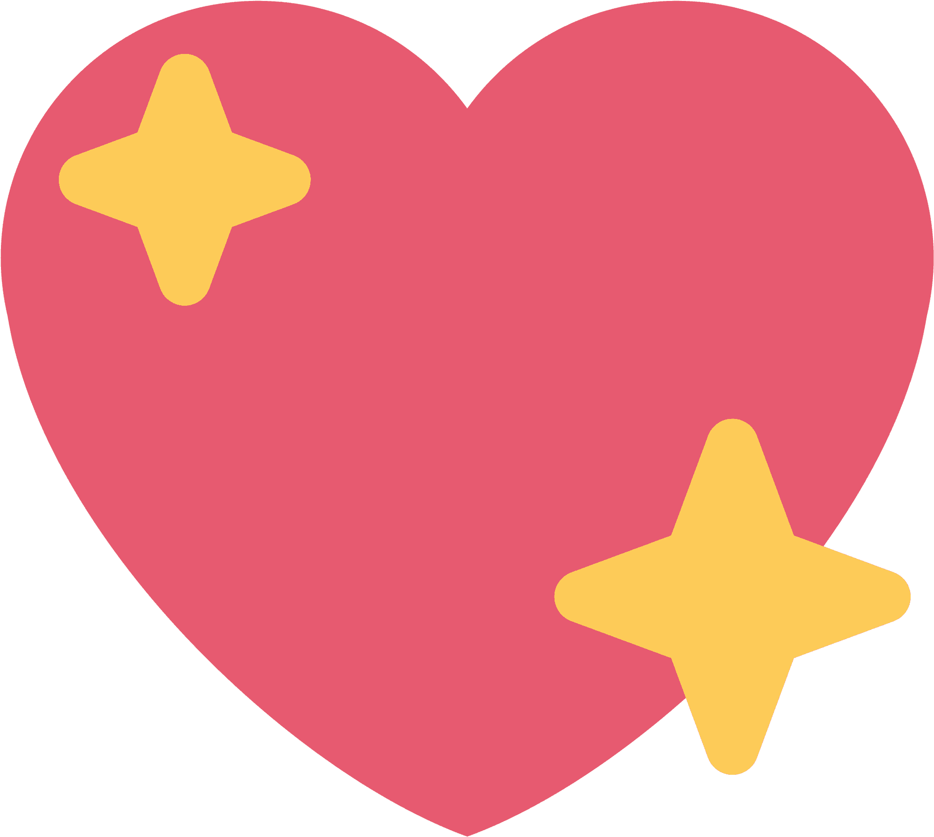 Sparkling Heart Emoji PNG Image