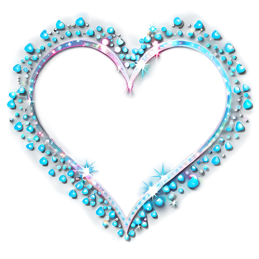 Sparkling Heart Outline Png 75 PNG Image