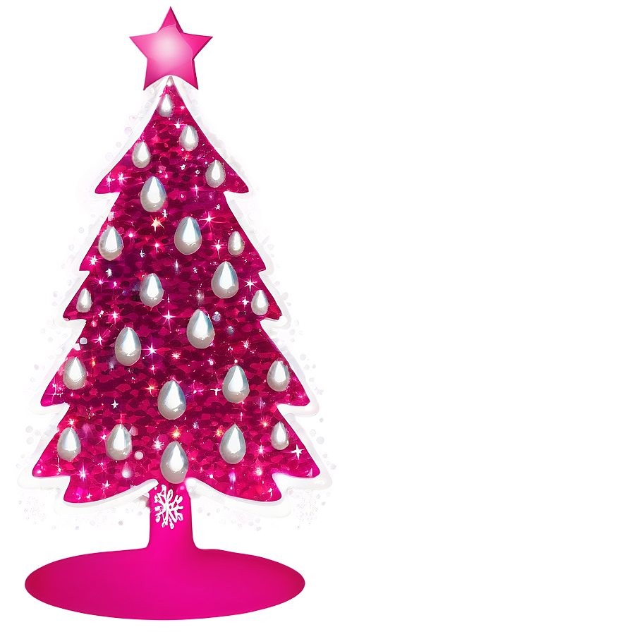 Sparkling Pink Christmas Tree Png 72 PNG Image