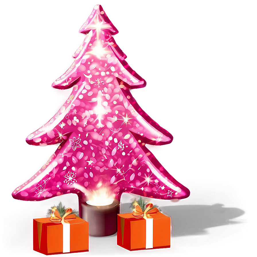 Sparkling Pink Christmas Tree Png Igx PNG Image