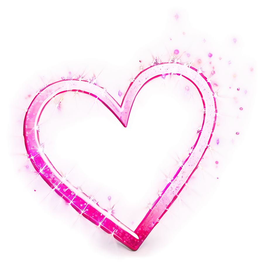 Sparkling Pink Heart Picture Png 80 PNG Image