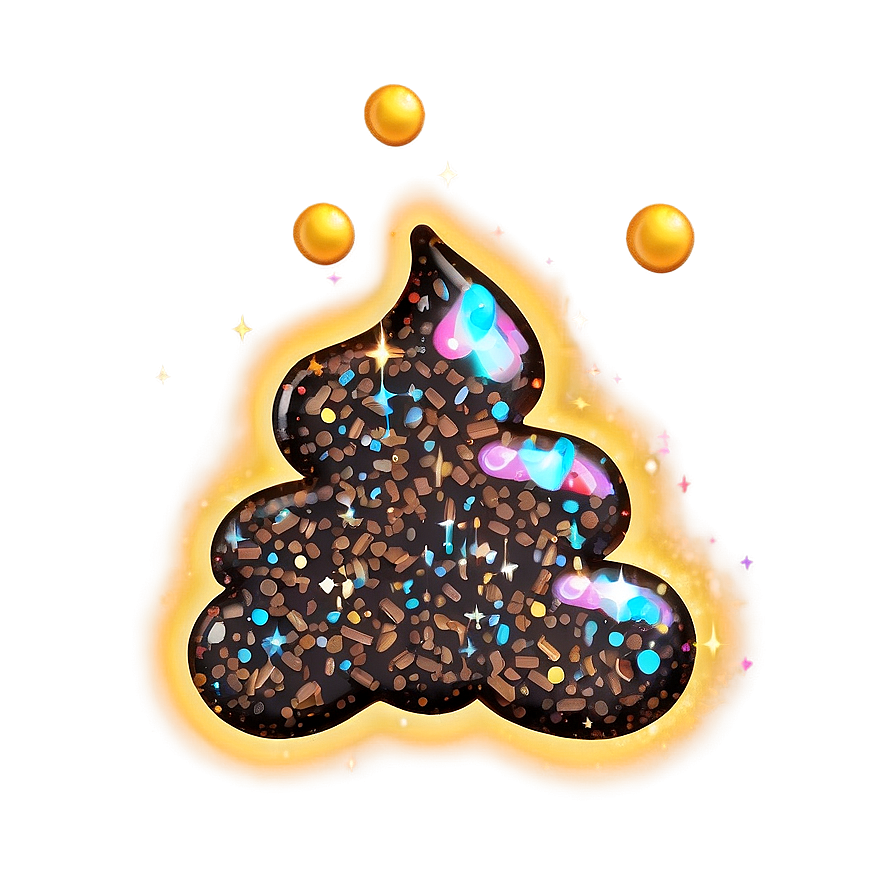 Sparkling Poop Emoji Png Den PNG Image