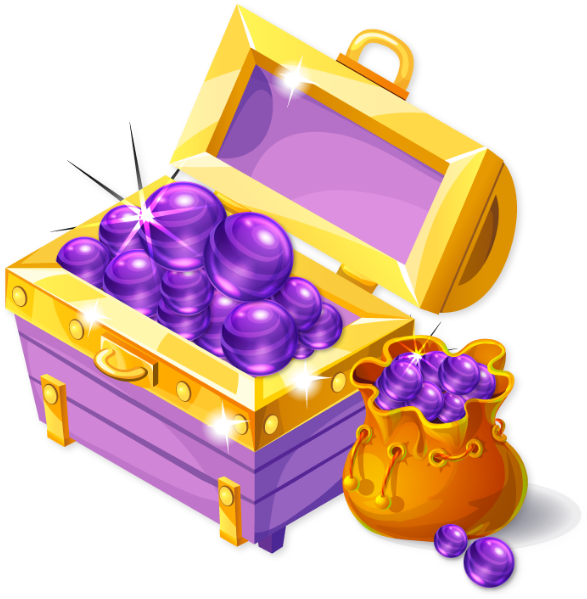 Sparkling Purple Treasure Chest PNG Image