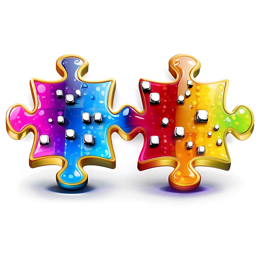 Sparkling Puzzle Pieces Png Nin PNG Image