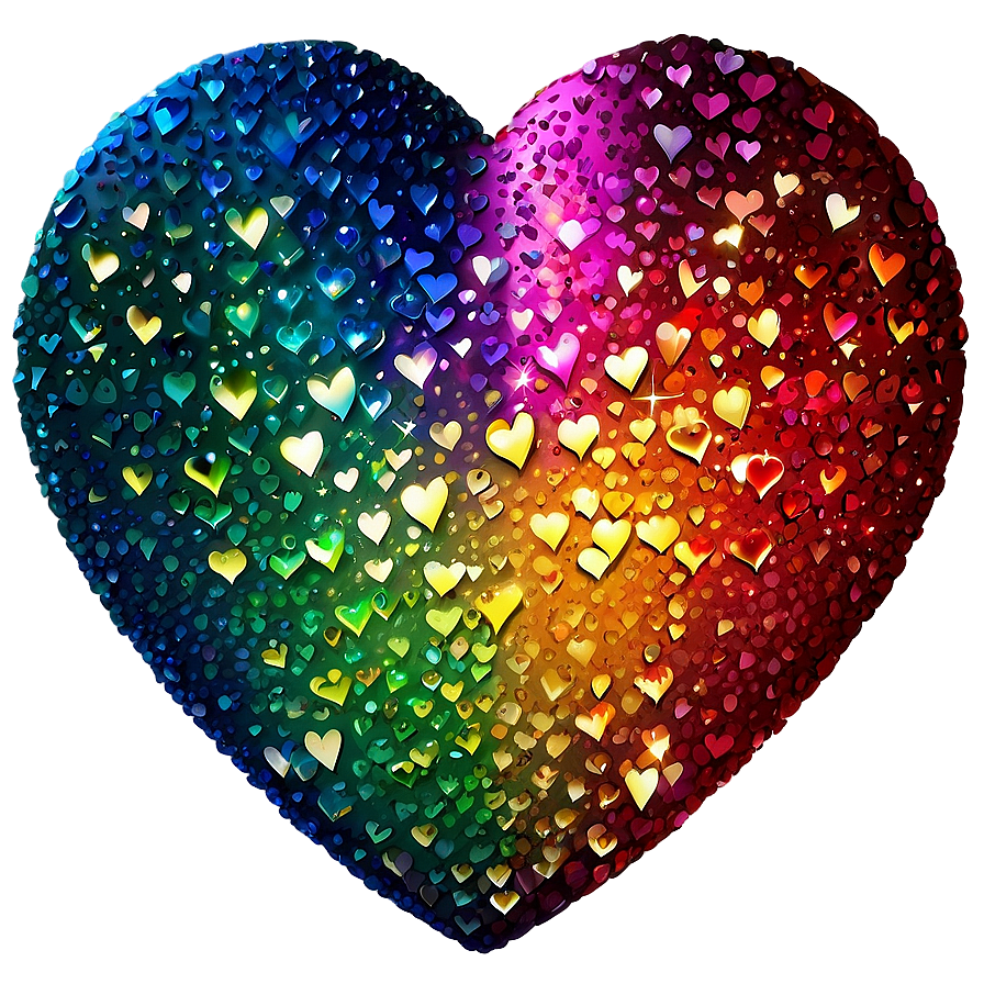 Sparkling Rainbow Heart Png 06252024 PNG Image