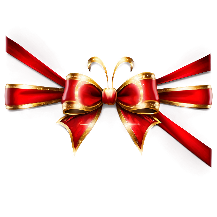 Sparkling Red Bow Png 91 PNG Image